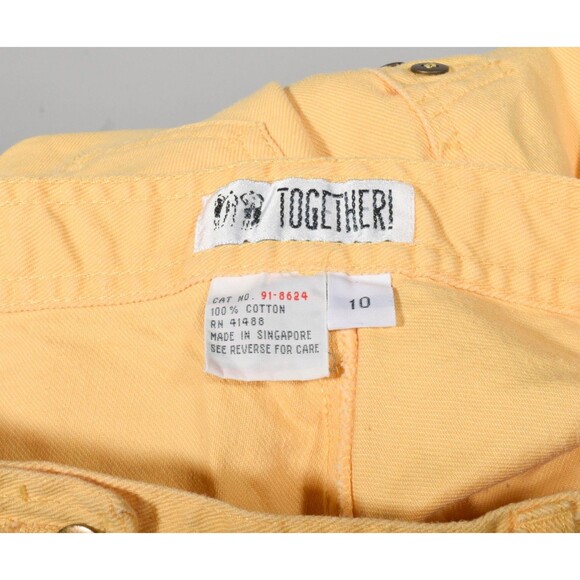 Vintage 80s Together! Butter Yellow Denim Slim Fit High Waisted Skirt Sz 10 - Picture 4 of 4